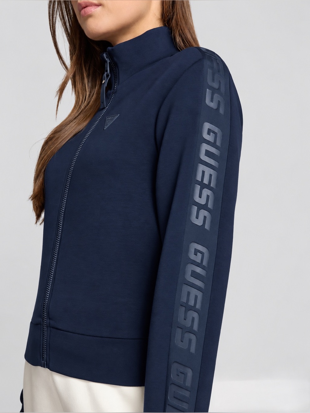 Guess Women’s Navy Zip-Front Track Jacket